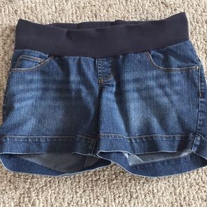 Maternity jean shorts